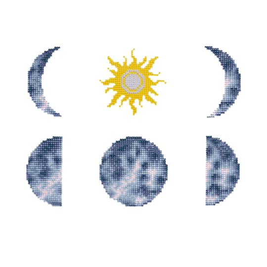 Moon Phases &#x26; Sun Diamond Art Kit by Make Market&#xAE;
